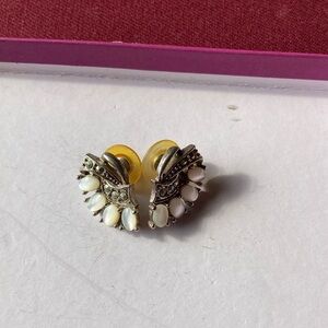 Marcasite earrings with mother of pearl